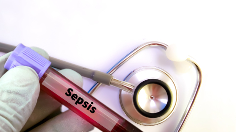 Sepsis. Blutprobe für den Sepsis-Test